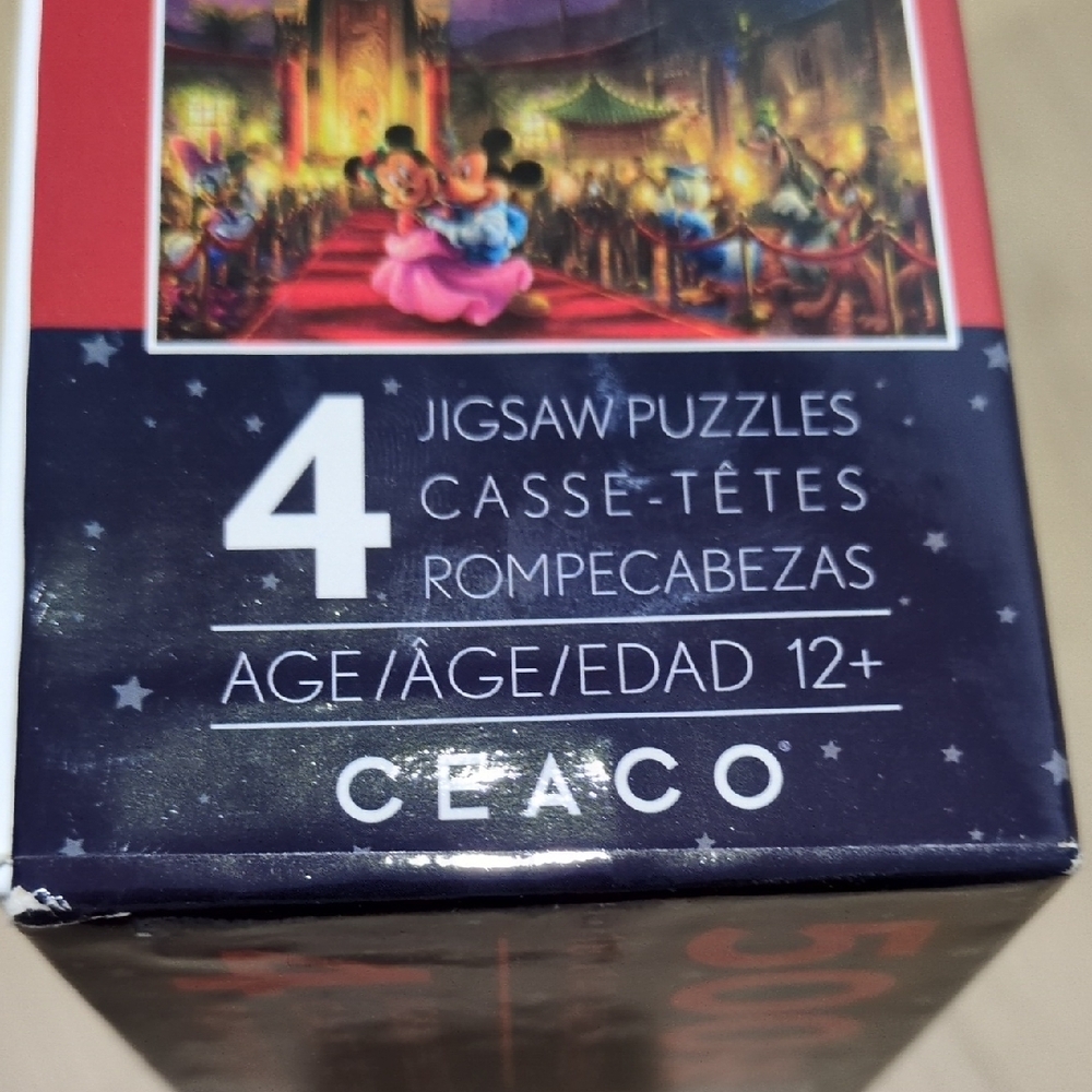 Disney Thomas Kinkade Studios 4-Pack Puzzle Set - Blue, Purple, Pink, Green - Picture 11 of 13